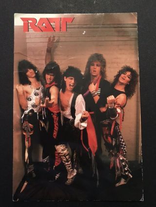 Vintage 1985 Ratt Heavy Metal Rock Hair Band Postcard