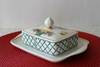 Villeroy & Boch Rectangular Covered Butter Cheese Dish Basket 1748 Germany