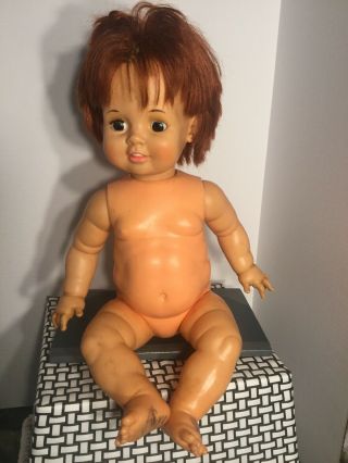 Vintage 1972 - 1973 Ideal Corp.  Baby Crissy Doll Vinyl 24 " Needs Tlc As Found
