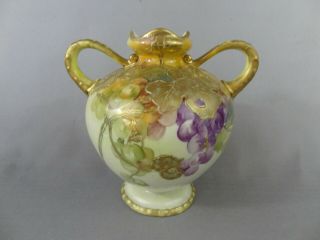 Nippon (old Noritake) Grape Design Vase.