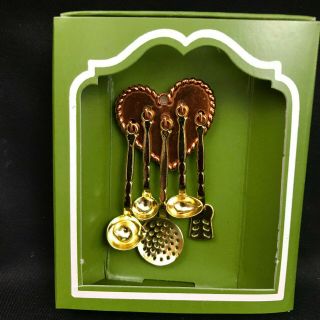 Miniature BODO HENNIG Brass & copper metal kitchen utensils MIB 1:8 1:10 1:12 2