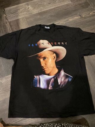 Vintage Mens Xl 1996 Garth Brooks Fresh Horses Tour Concert Graphic Nos T - Shirt