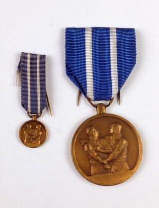 Two Ww2 Belgian Military Merit Deportation Order Cross Medal 1942/45 Wwii