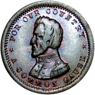 Andrew Jackson Our Country Now And For Ever Patriotic Civil War Token