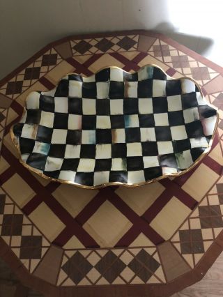 Mackenzie - Childs Courtly Check Ceramic Serving Platter 16x11”