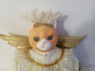 Vintage 1989 Goebel Carol Anne Jingles Cat Angel Doll Porcelain By Bette Ball