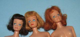 3 Vintage Midge Dolls Great For Display Models For Those Outfits