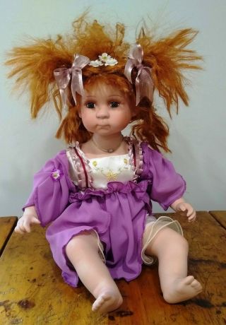 Duck House Heirloom Doll 18 " Porcelain Looks Like Cabbage Patch Doll 2504/5000