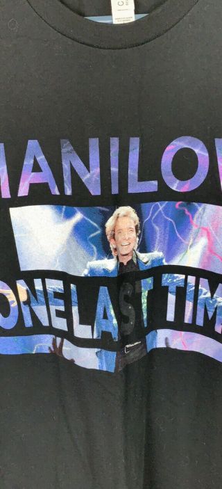 Barry Manilow One Last Time 2016 Concert T - Shirt L 2