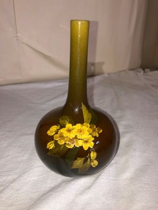 Rookwood Pottery Standard Glaze Ball Vase - 1894 - Wild Roses