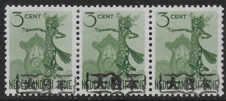 Japanese Occupation Netherlands Indies Stamps 194? 3c Dancer Ovpt Strip Of 3 Mnh