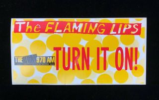 Vintage The Flaming Lips Vinyl Promo Sticker 970 Am The Beat