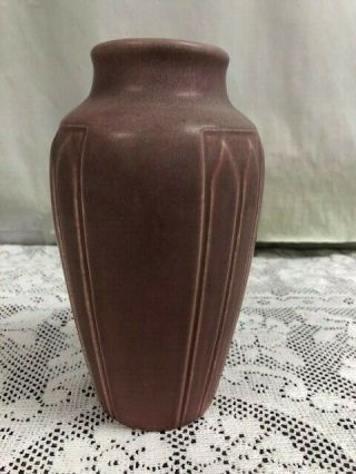 Rookwood Art Pottery Vase - XXVII - 1927 - Burgundy Maroon Matte 7 