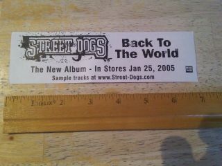 Street Dogs - back to the World band logo sticker 2