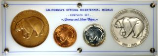California Bicentennial 1969 Bronze & Silver Medal Set Maco K9400