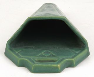 ROSEVILLE POTTERY ARTS AND CRAFTS MATTE GREEN WALL POCKET SHAPE 1203 3