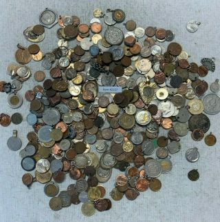 Old Jewelry Made Of Coins (pennies,  Foreign,  Etc. ) - 3.  5 Lbs - Item 2157