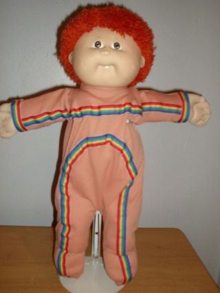 Cabbage Patch Boy - Carrot Red Hair - Brown Eyes - One Tooth - Coleco