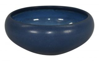 Marblehead Pottery Mottled Matte Blue Bowl Shape 63