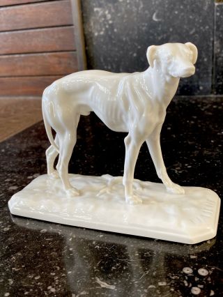 Old Nymphenburg Porcelain Figurine 128 Wind Dog Greyhound Figure Pj Mene Dogs