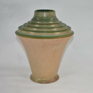 Vintage Roseville Pottery Futura Art Deco Stepped Urn 395 - 10