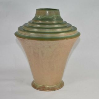 Vintage Roseville Pottery Futura Art Deco Stepped Urn 395 - 10 3