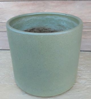 Mid Century Modern Vintage Gainey Ceramic Pottery Planter Pot Avocado Green AC10 2
