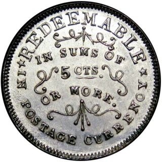 Waterbury Connecticut Civil War Token York Store Payable In Postage Currency