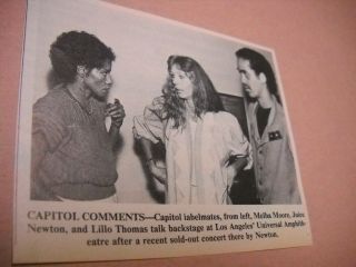 Juice Newton In L.  A.  W/ Melba Moore & Lillo Thomas 1983 Music Biz Promo Pic/text