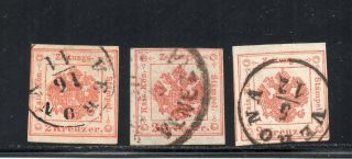 1859 Italy Lombardy - Venetia Newspaper Tax Stamps Lot $475.  00,  Rarity