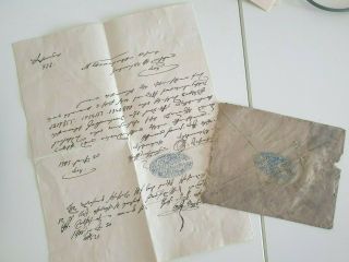 Turkey Ottoman Armenia Document And Cover Ultra Rare 1887