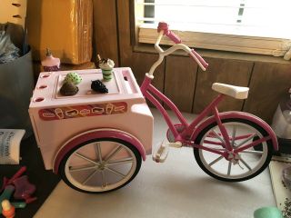 Paradise Kids Bike Ice Cream Stand Bicycle Fits My Life & American Girl,  Battat