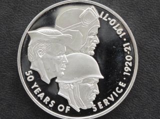 Disabled American Veterans 50 Years Of Service Silver Medal Franklin D2634