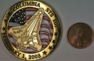 2003 February 1st Columbia Sts 107 Bronze Space Shuttle Nasa Uncirculated Medal