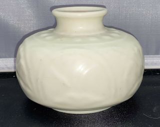 Rookwood,  Matte White Glaze Vase with Embossed Detail,  Form 6454 c.  1935 FOR GARY 2