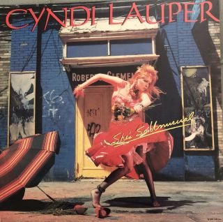 Rare Vintage Cyndi Lauper She’s So Unusual 12” Cardboard Poster Board
