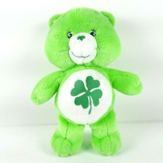 2002 Care Bears Plush Good Luck Lucky Green Shamrock Bear 13 " Stuffed Animal