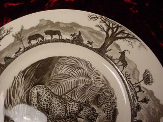 Kruger National Park Africa Leopard w/ map plate by Wedgwood exc 1st ed. 2
