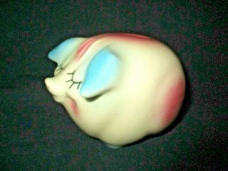 Hull Pottery Usa 58 Corky Pig Dime Bank Citizens Bank Ohio Advertising Pink Blue