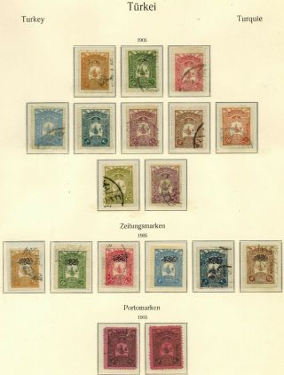 Turkey 1905 Stamp Selection X 18 And Unchecked And As Received