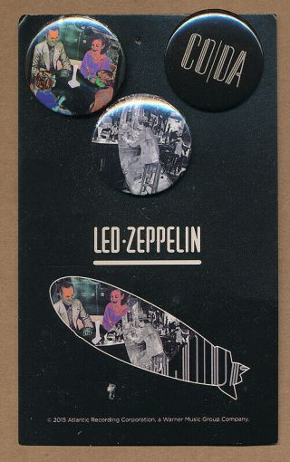 Led Zeppelin In Through The Outdoor / Presence / Coda Rare Promo Button Set 
