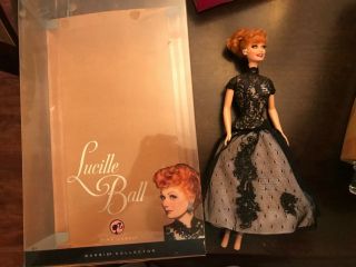 Barbie Doll Pink Label Lucille Ball I Love Lucy Legendary Comedy Black Dress
