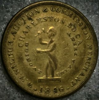 (1846) Slave Auctioneer W.  W.  Wilbur - Sc - 9 (r - 6) Charleston,  Sc