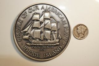 Large Pure Silver Rhode Island Bicentennial Commemorative Medallion