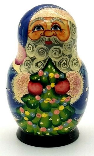 5 - pc Nesting Doll Matryoshka Christmas Gift Russian Doll Father Frost & Snowman 2