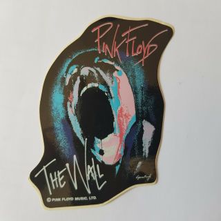 1 Rare Official Vintage Vinyl Sticker Music No Cd Pink Floyd The Wall