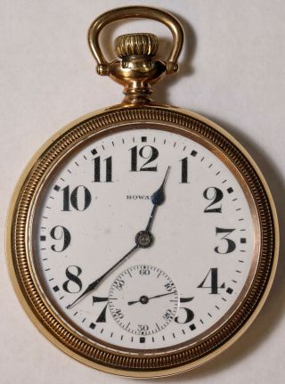 E.  Howard Series Ii Railroad Chronometer Pocket Watch 16 Size 21 J.  Adj.  5p G/f