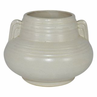 Brush - Mccoy Pottery Art Deco Handled White Vase 531