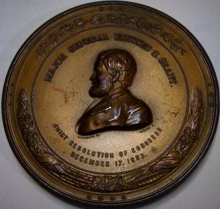 (1863) Maj.  Gen.  U.  S.  Grant Cw Medal - Vicksburg & Chattanooga - Paquet