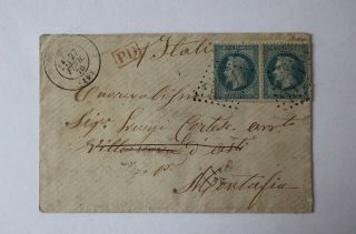 1870 France Cover With Napoleon Stamp On Envelope With Wax Seal